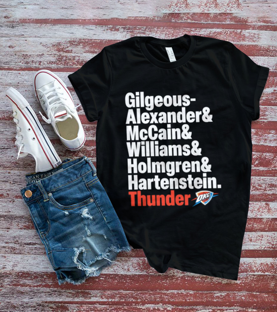 Oklahoma City Thunder 2026 Gilgeous Alexander McCain Williams Holmgren Hartenstein T-Shirt