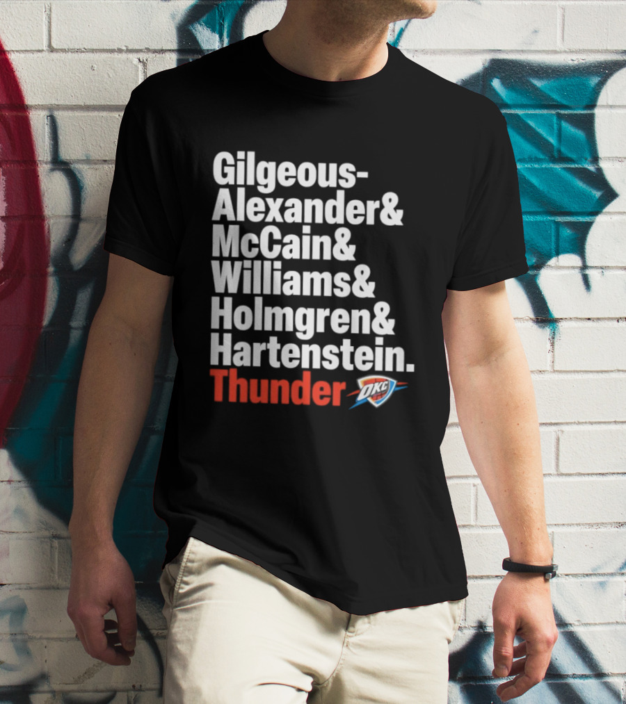 Oklahoma City Thunder 2026 Gilgeous Alexander McCain Williams Holmgren Hartenstein T-Shirt
