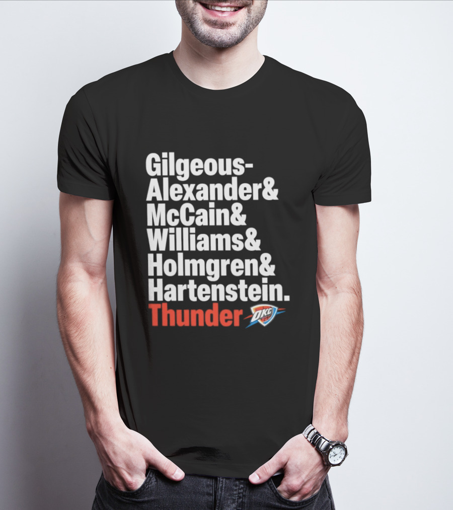 Oklahoma City Thunder 2026 Gilgeous Alexander McCain Williams Holmgren Hartenstein T-Shirt