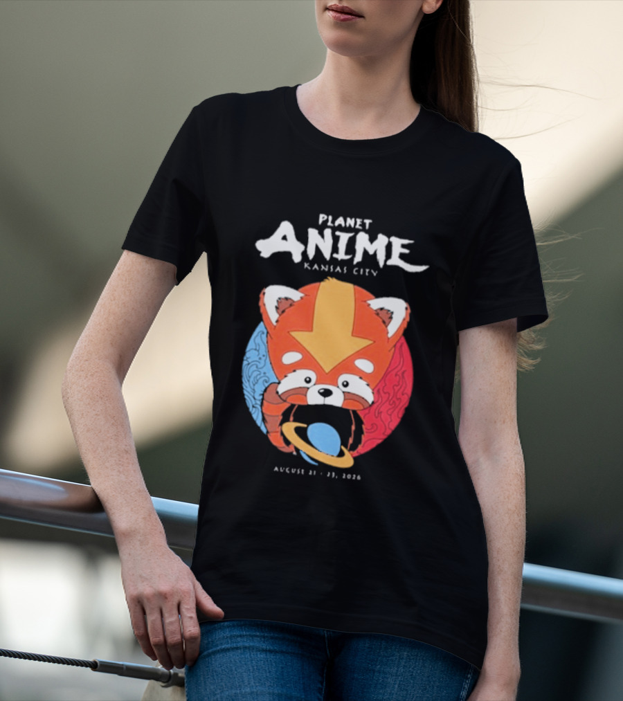 Planet Anime Kansas City August 21 2026 Panda Red Avatar Blue Circle T-Shirt