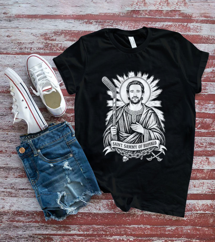 Saint Sammy Of Buffalo Mattias Samuelsson Buffalo Sabres Hockey Halo T-Shirt
