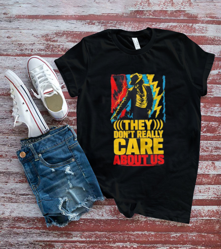 They Don't Really Care About Us Michael Jackson Iconic Pose Lightning T-Shirt