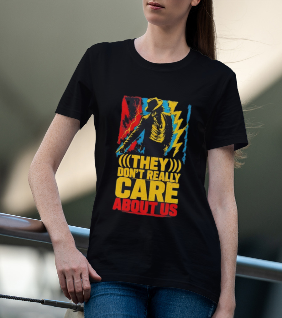 They Don't Really Care About Us Michael Jackson Iconic Pose Lightning T-Shirt
