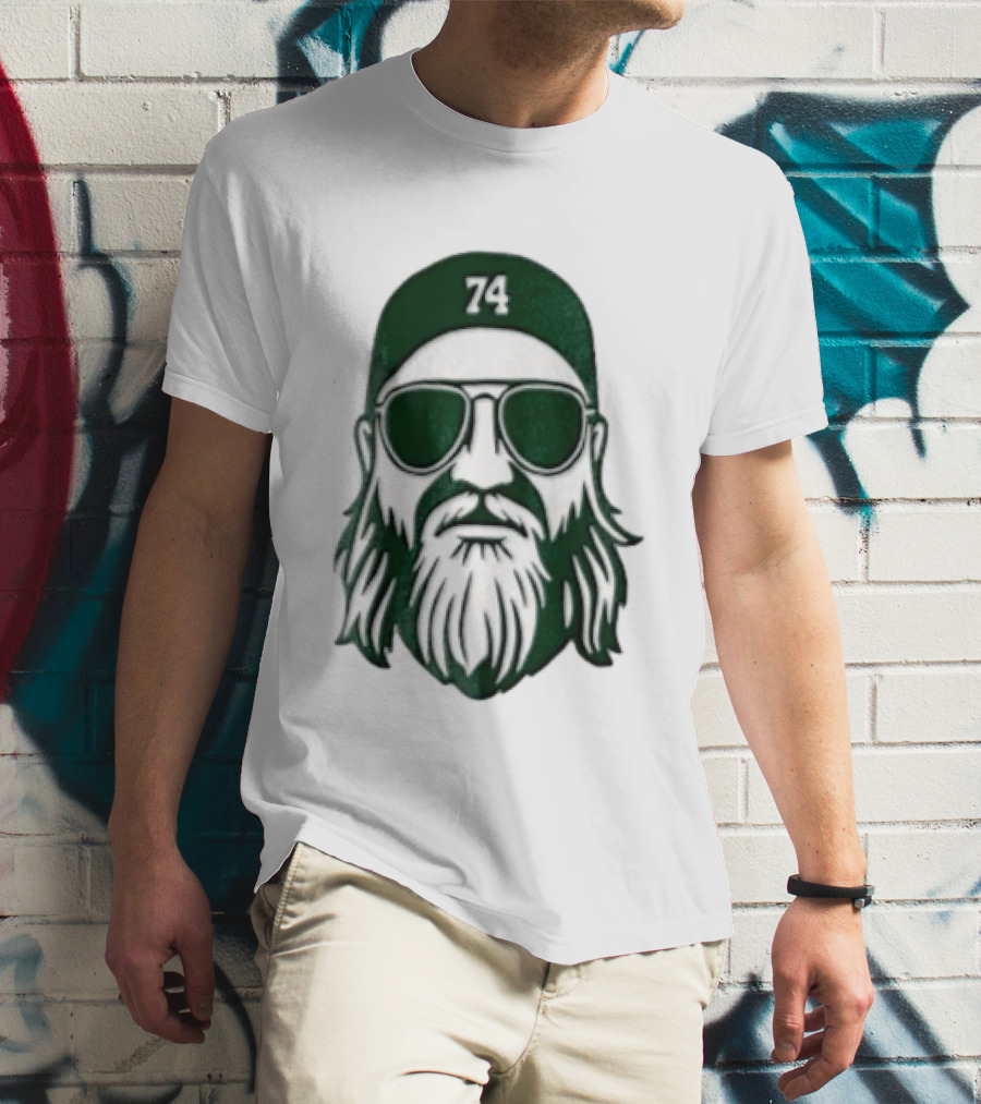 Bearded Man Sunglasses Hat 74 T-Shirt