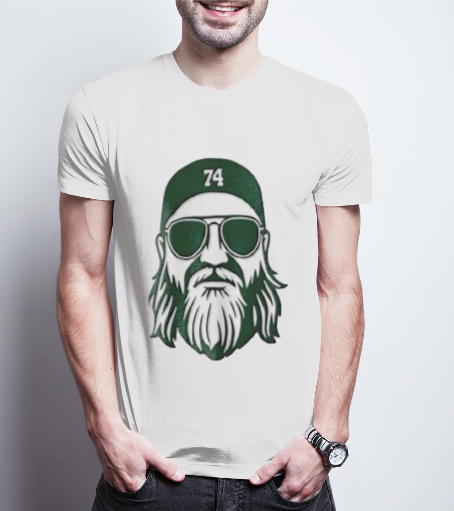 Bearded Man Sunglasses Hat 74 T-Shirt