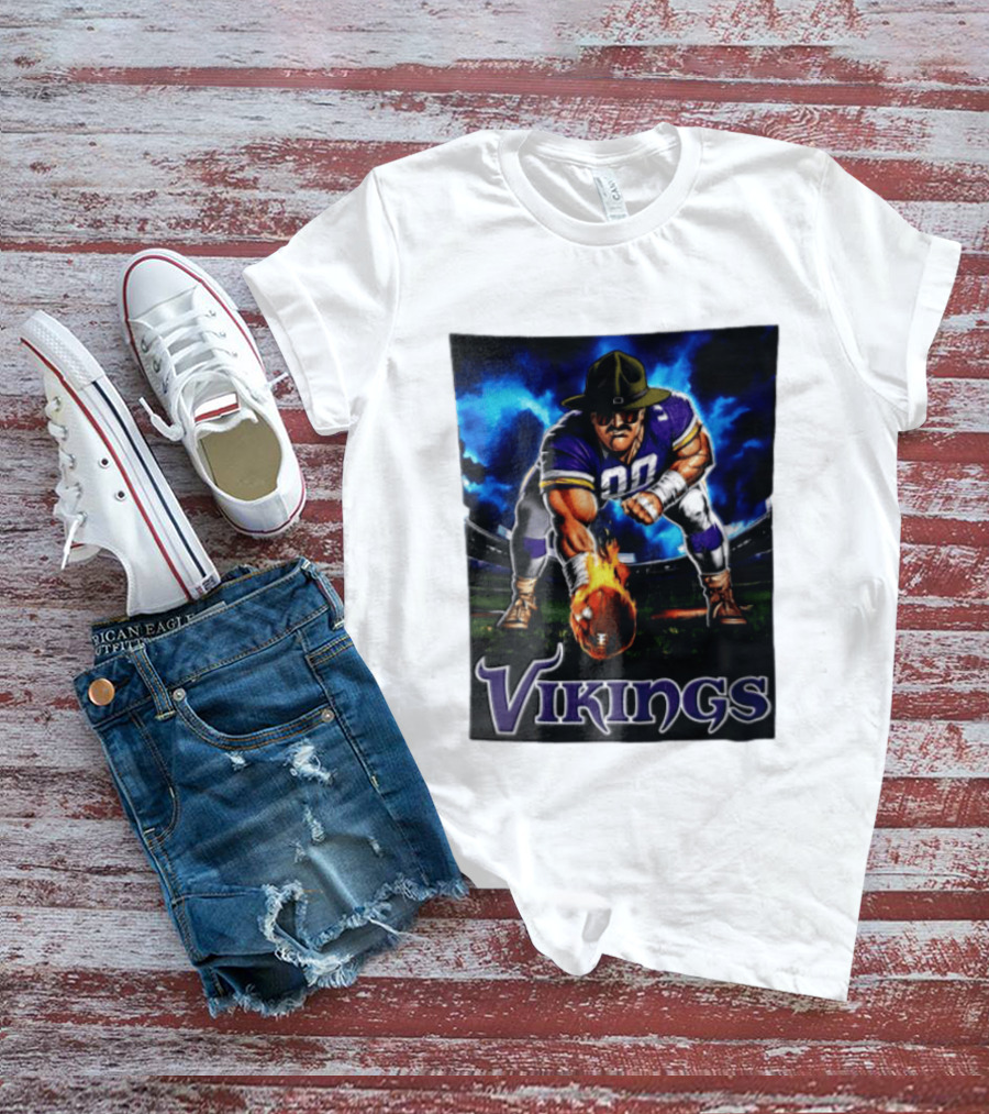 Vikings Ivan Pace Jr Muscular Football Player 00 Powerful Athletic Figure T-Shirt