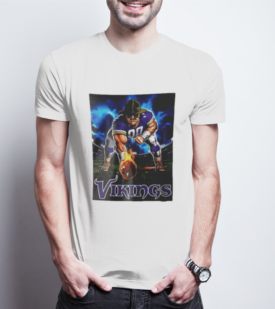 Vikings Ivan Pace Jr Muscular Football Player 00 Powerful Athletic Figure T-Shirt