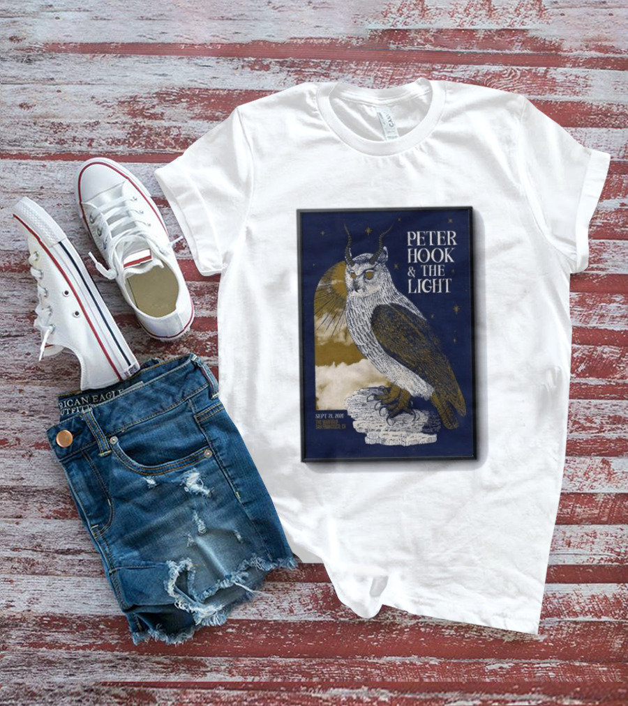 Peter Hook & The Light Sept 21 2026 San Francisco CA Owl T-Shirt