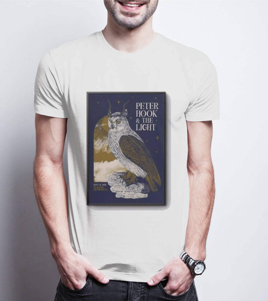 Peter Hook & The Light Sept 21 2026 San Francisco CA Owl T-Shirt