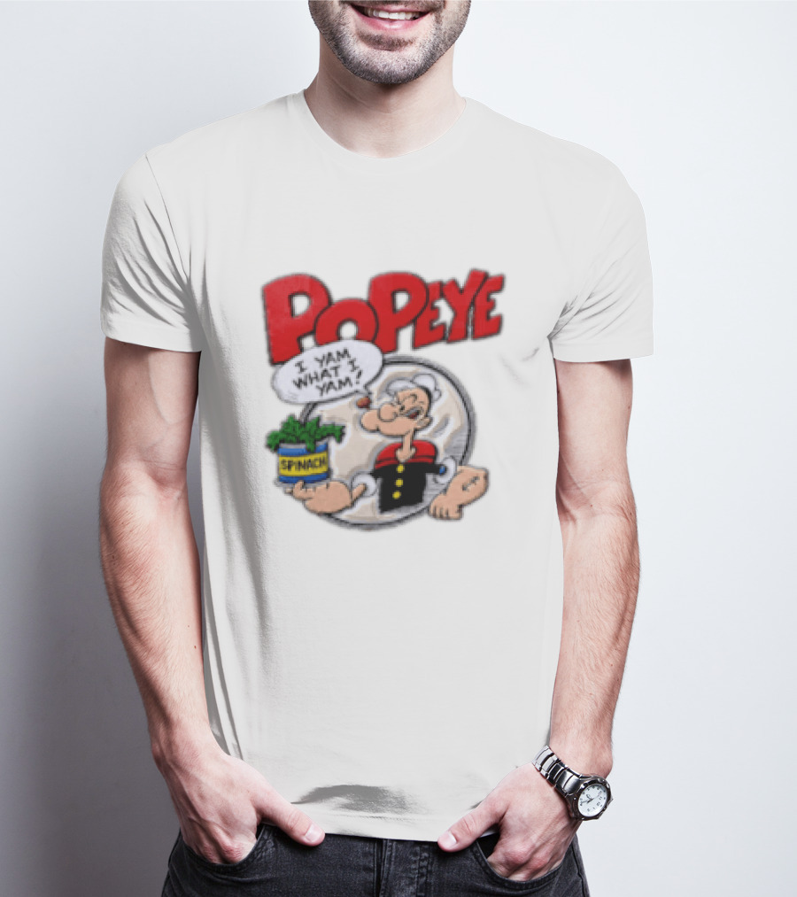 Popeye I Yam What I Yam Spinach Classic Cartoon T-Shirt