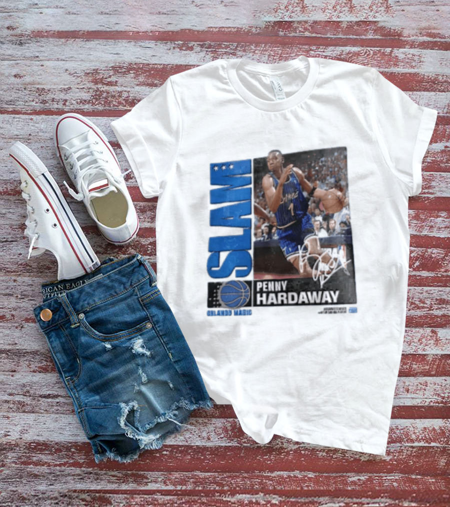 SLAM Top 500 Penny Hardaway Basketball Orlando Magic Jersey T-Shirt