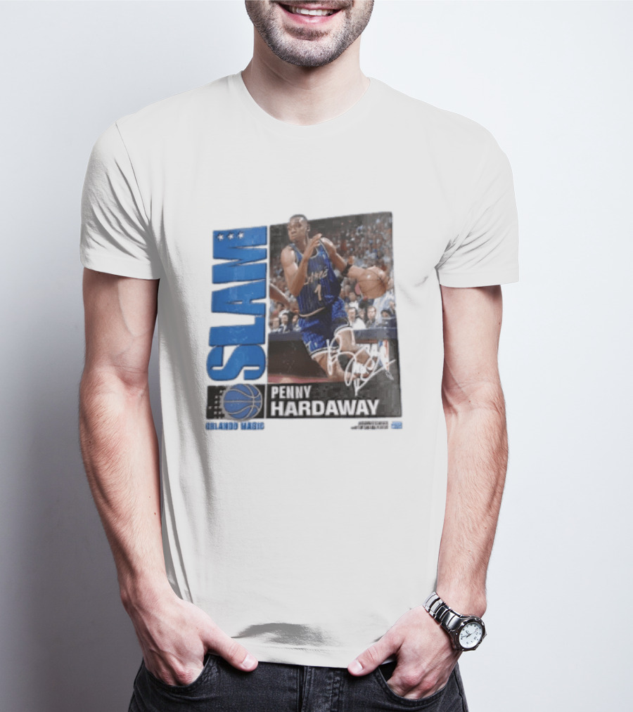 SLAM Top 500 Penny Hardaway Basketball Orlando Magic Jersey T-Shirt