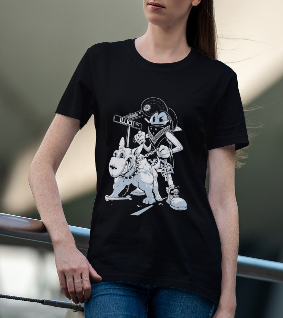 Redrat Illicit Menace Retro Cartoon Adventure T-Shirt