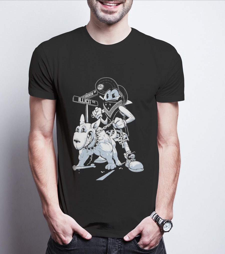 Redrat Illicit Menace Retro Cartoon Adventure T-Shirt