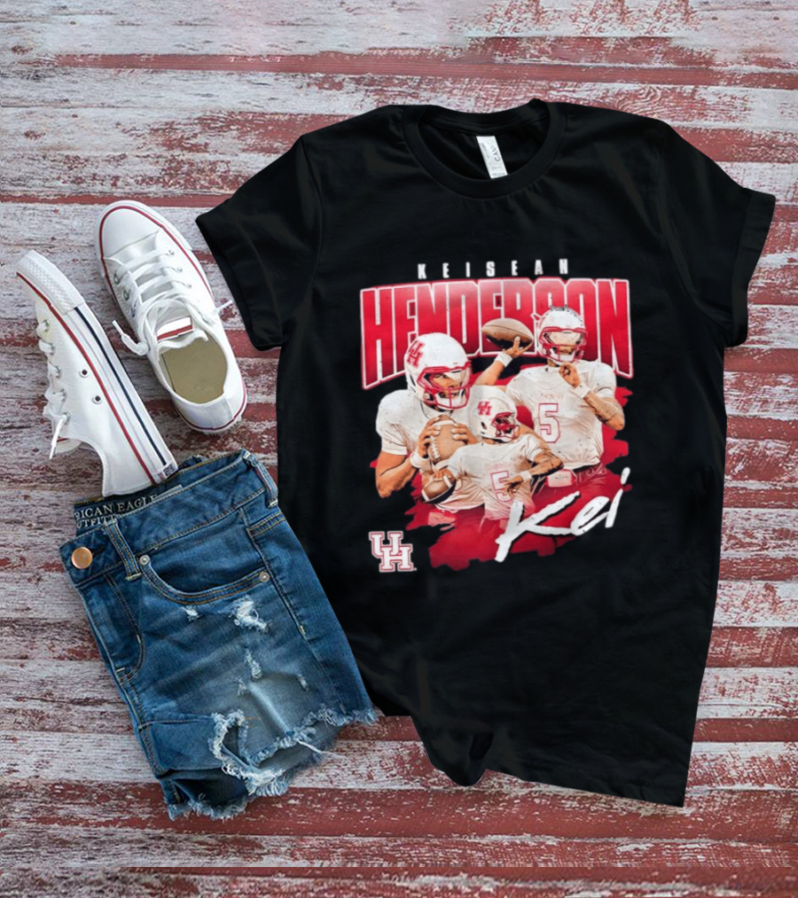 Keisean Henderson Houston Cougars Football No 5 Kei UH T-Shirt