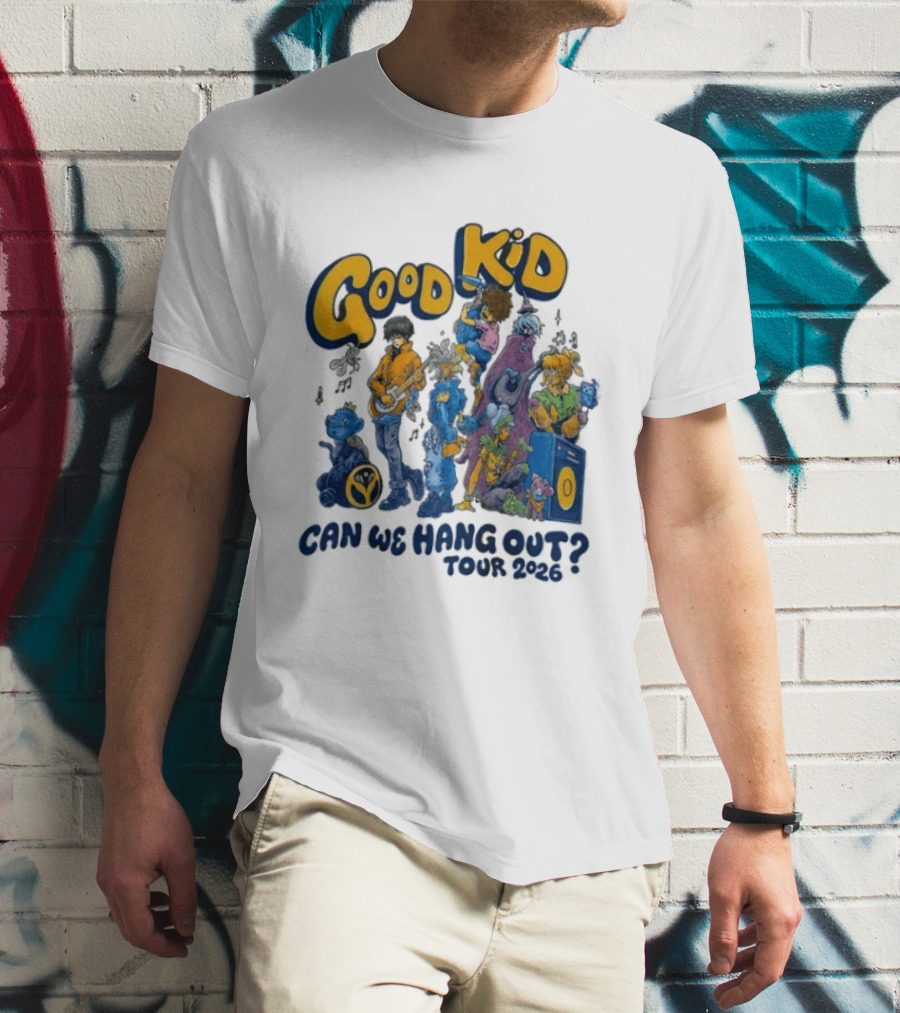Good Kid Can We Hang Out Tour 2026 Colorful Characters T-Shirt