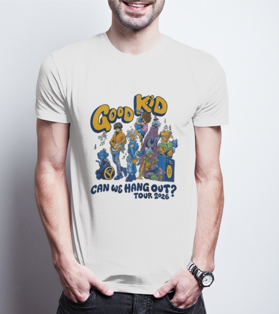 Good Kid Can We Hang Out Tour 2026 Colorful Characters T-Shirt