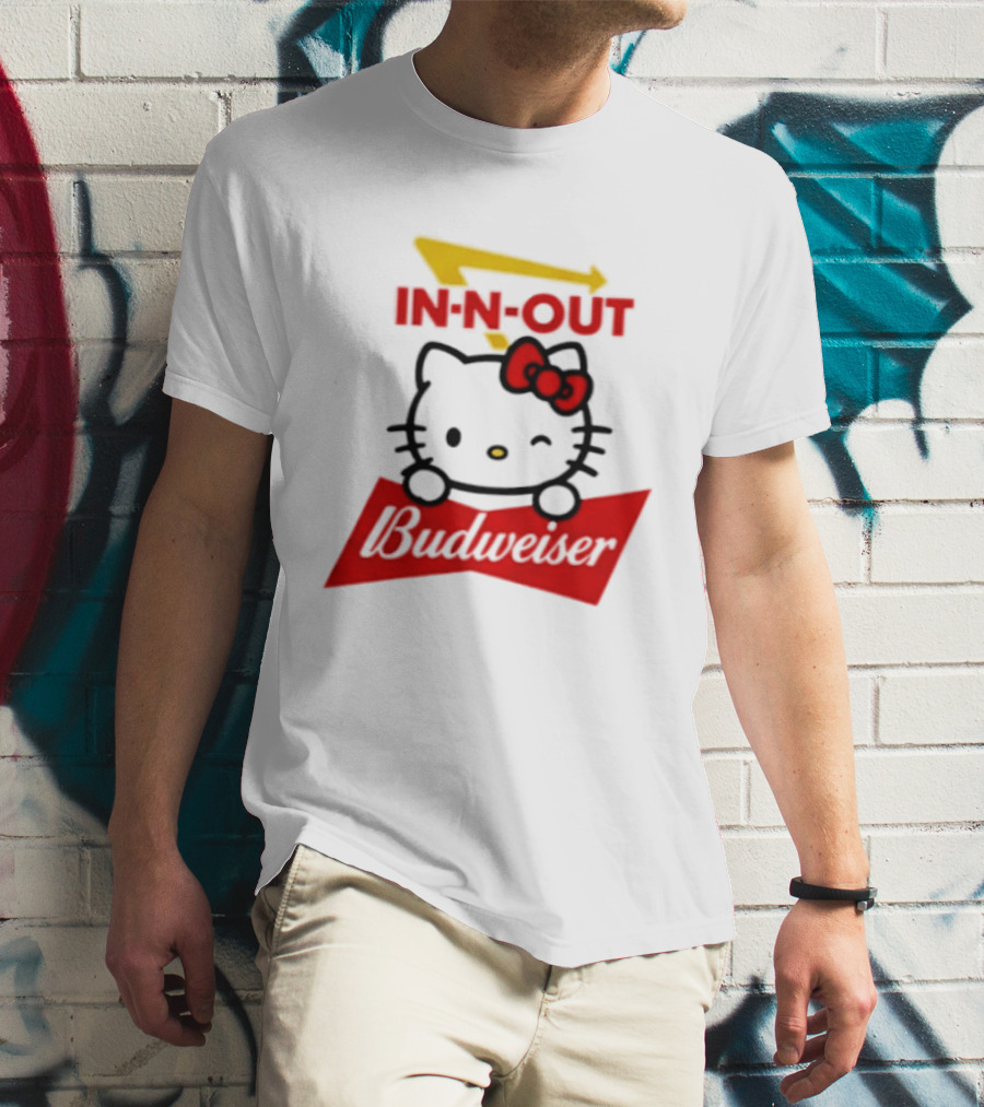 Hello Kitty In N Out Budweiser Combo T-Shirt