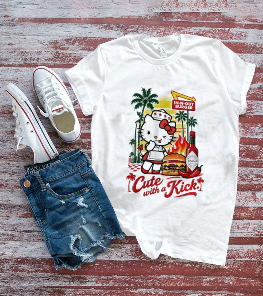 Hello Kitty In N Out Tabasco Cutie With A Kick Burger T-Shirt