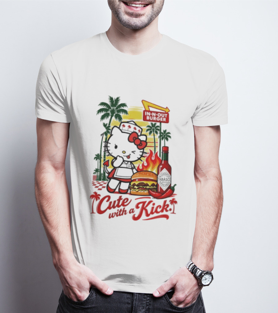 Hello Kitty In N Out Tabasco Cutie With A Kick Burger T-Shirt