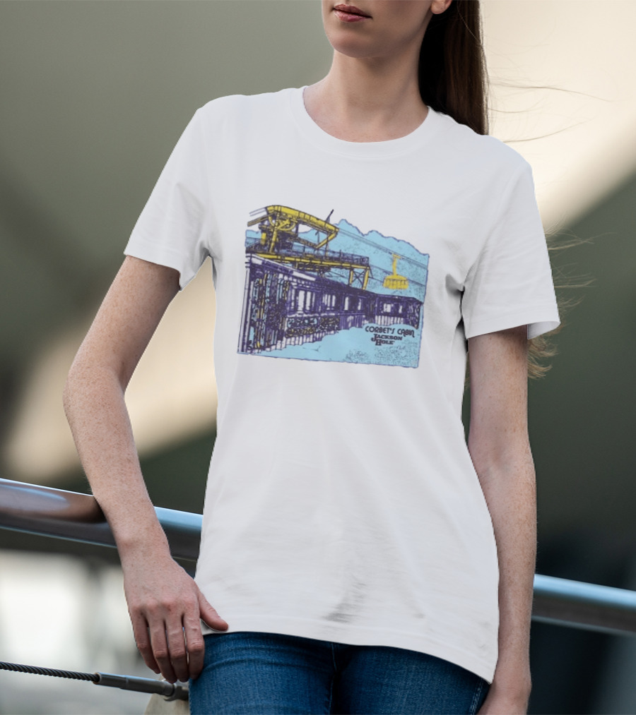 Jackson Hole Corbets Cabin Tram Wyoming Scenic Adventure T-Shirt