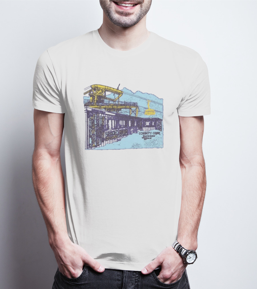 Jackson Hole Corbets Cabin Tram Wyoming Scenic Adventure T-Shirt