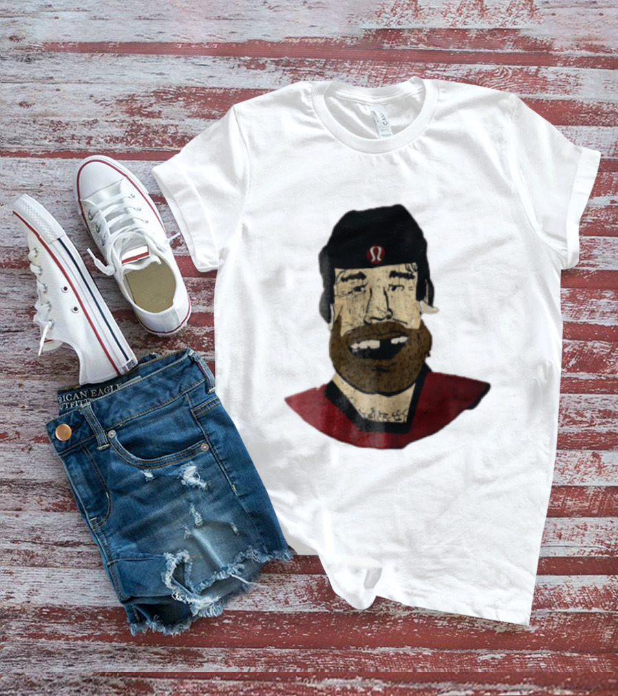 Lululemon Brent Burns Cartoon Hockey Player Missing Teeth T-Shirt