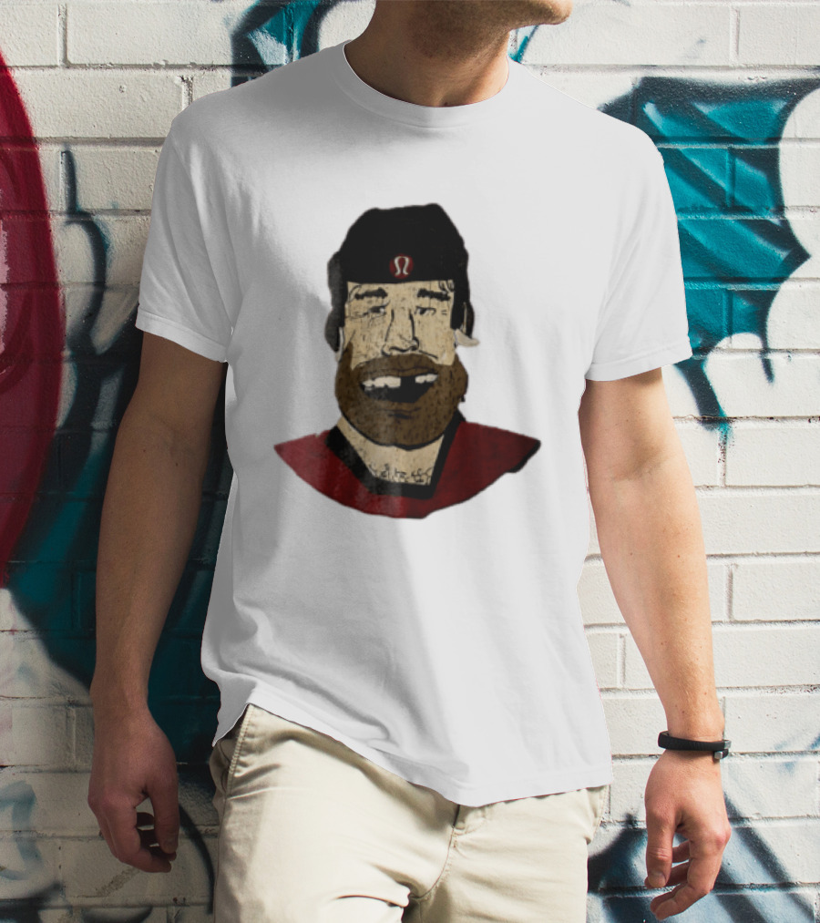 Lululemon Brent Burns Cartoon Hockey Player Missing Teeth T-Shirt