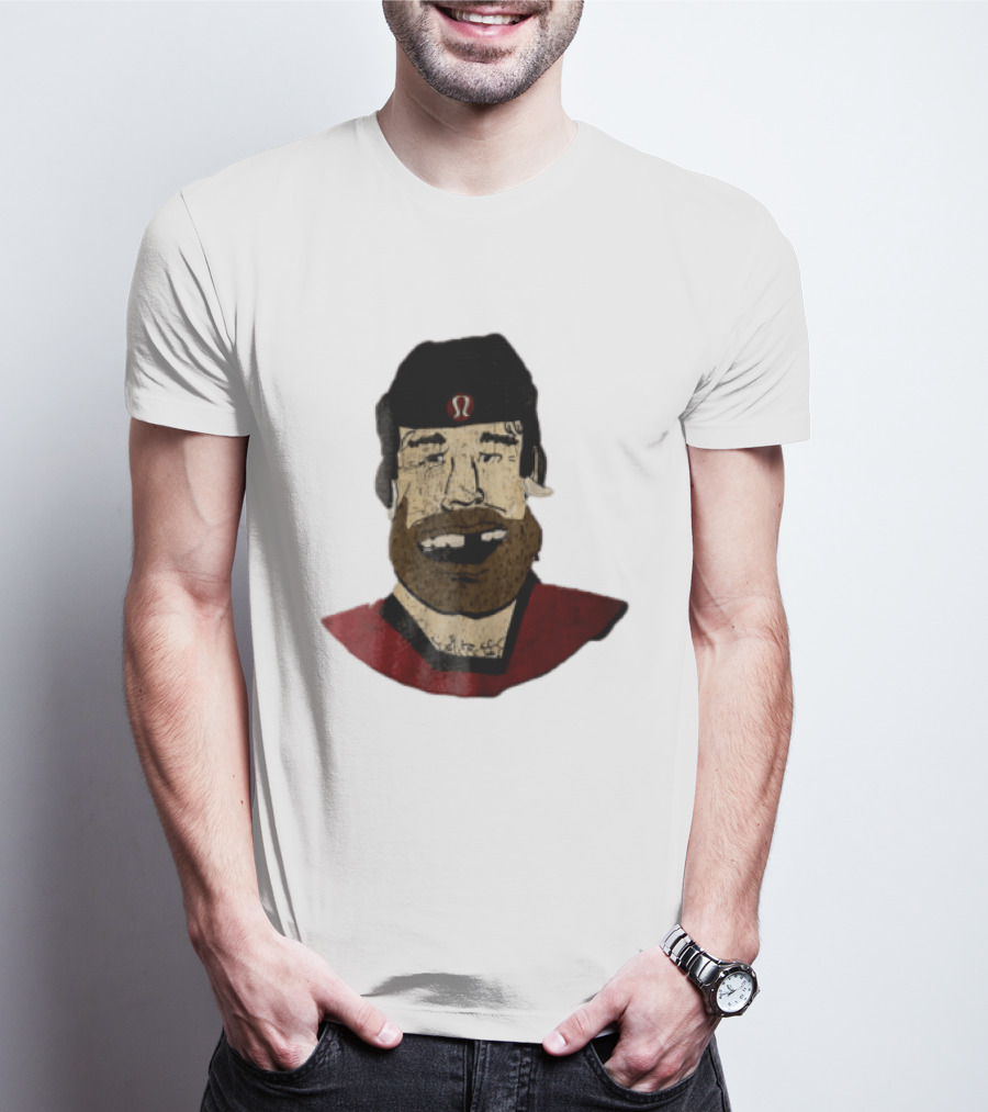 Lululemon Brent Burns Cartoon Hockey Player Missing Teeth T-Shirt