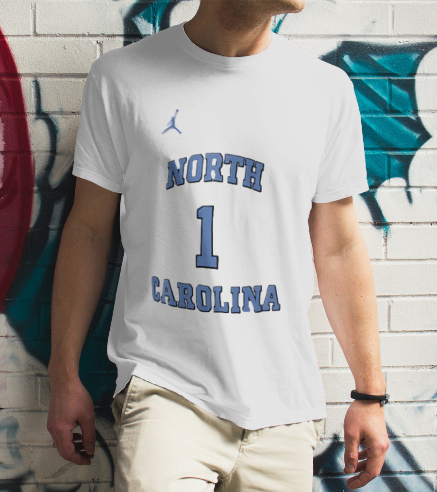 North Carolina Tar Heels Jordan Brand Number 1 Home Replica Basketball T-Shirt