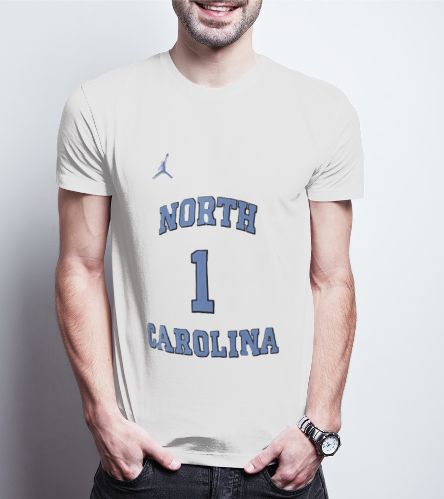 North Carolina Tar Heels Jordan Brand Number 1 Home Replica Basketball T-Shirt
