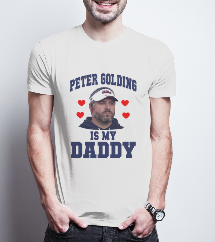 Peter Golding Is My Daddy Red Hearts T-Shirt