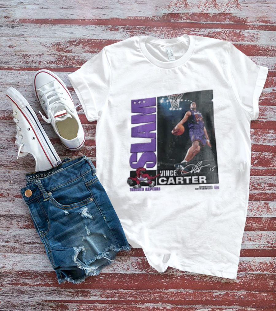 SLAM Vince Carter Top 500 Toronto Raptors Dunk Basketball T-Shirt