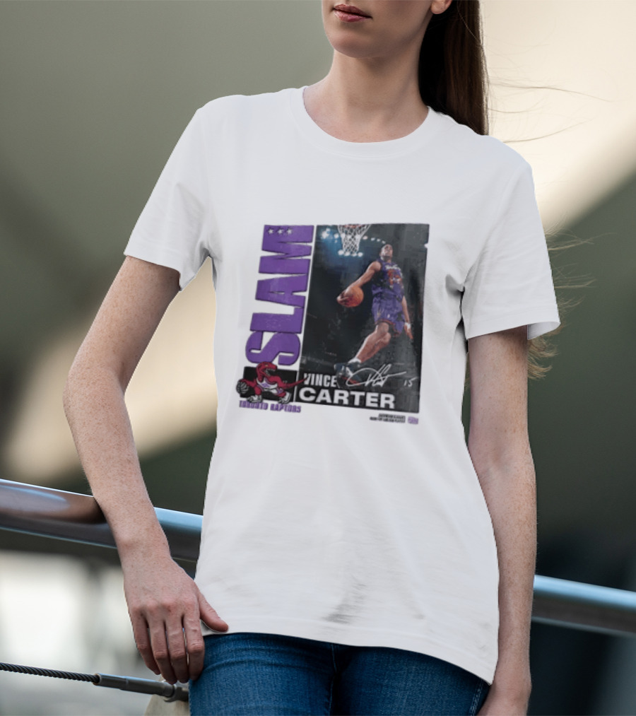 SLAM Vince Carter Top 500 Toronto Raptors Dunk Basketball T-Shirt