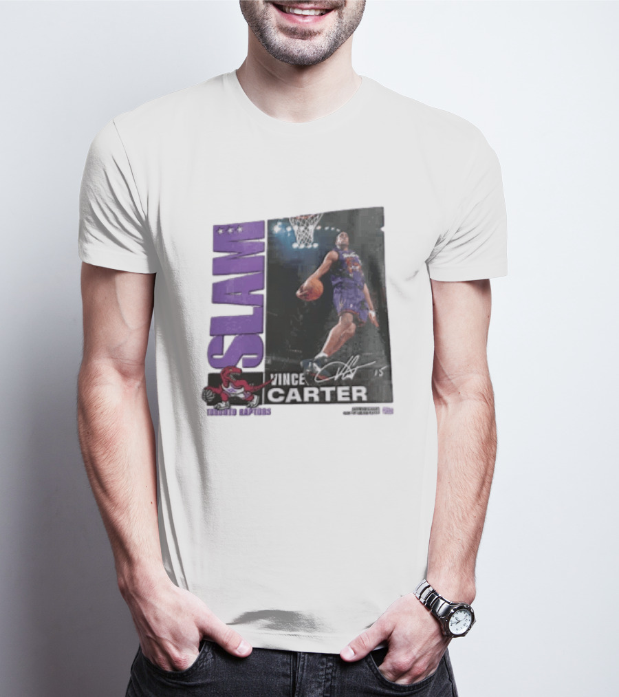 SLAM Vince Carter Top 500 Toronto Raptors Dunk Basketball T-Shirt