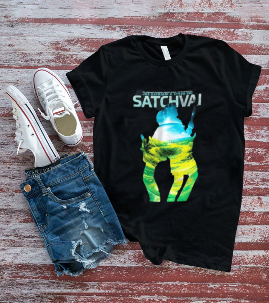 Joe Satriani Steve Vai Satch Vai Legendary Guitarists The Sea Of Emotion T-Shirt