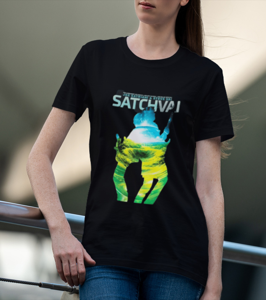 Joe Satriani Steve Vai Satch Vai Legendary Guitarists The Sea Of Emotion T-Shirt