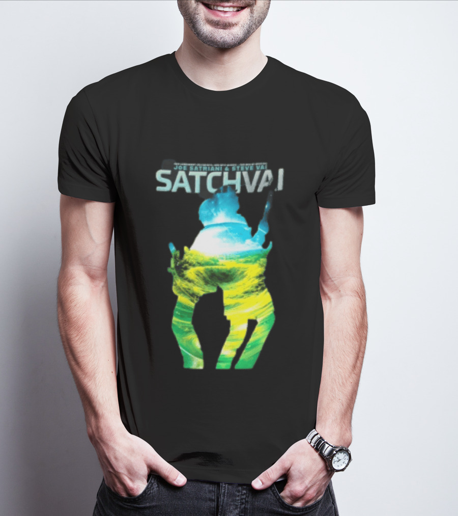 Joe Satriani Steve Vai Satch Vai Legendary Guitarists The Sea Of Emotion T-Shirt