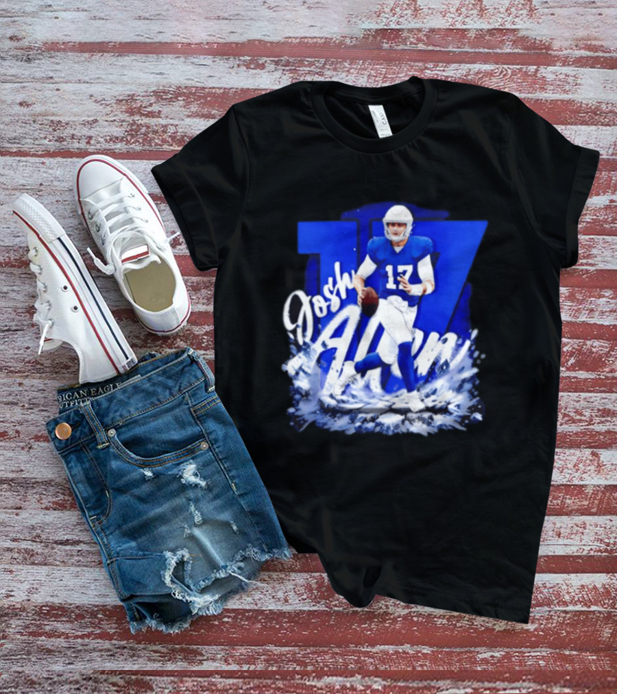 Josh Allen 17 Buffalo Bills Football Player Action T-Shirt