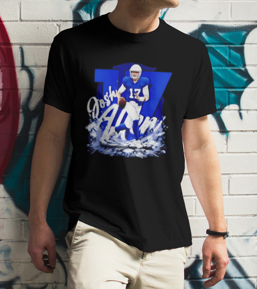 Josh Allen 17 Buffalo Bills Football Player Action T-Shirt