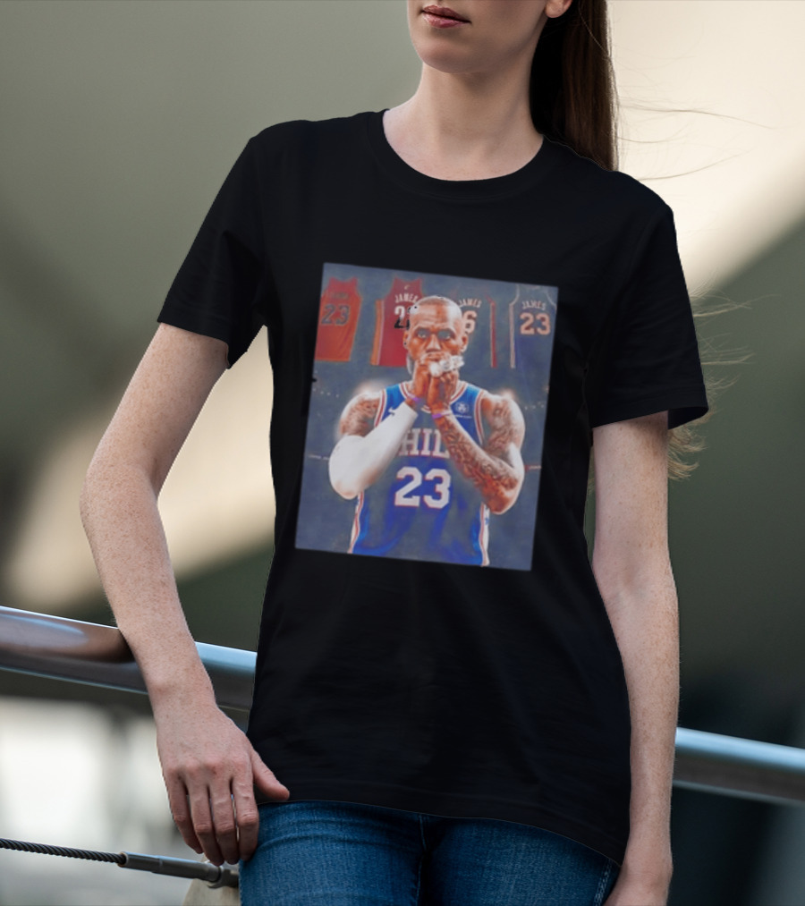 LeBron James Rings Los Angeles Lakers 23 Jerseys 76ers 23 T-Shirt