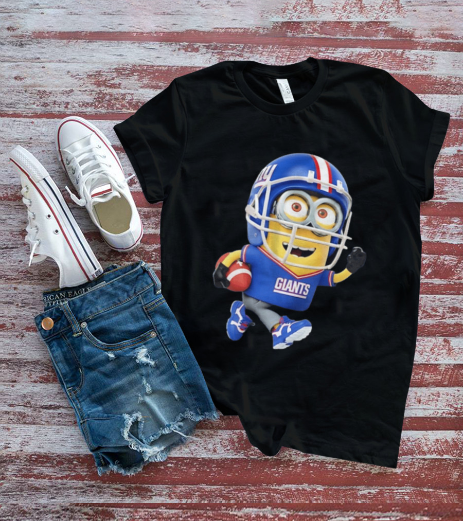 Minion Football Character New York Giants Collaboration T-Shirt