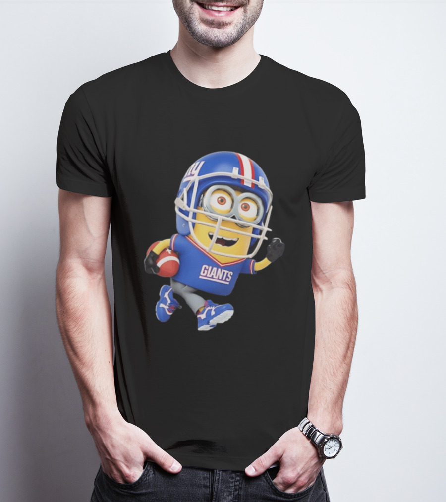 Minion Football Character New York Giants Collaboration T-Shirt
