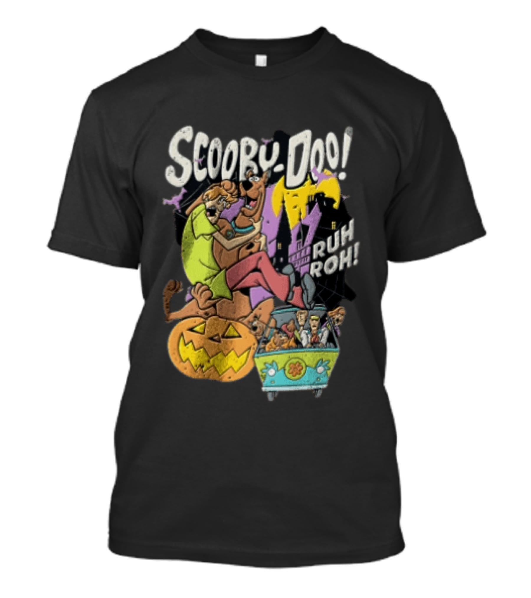 Scooby Doo Ruh Roh Shaggy Haunted House Pumpkin Mystery Machine T-Shirt