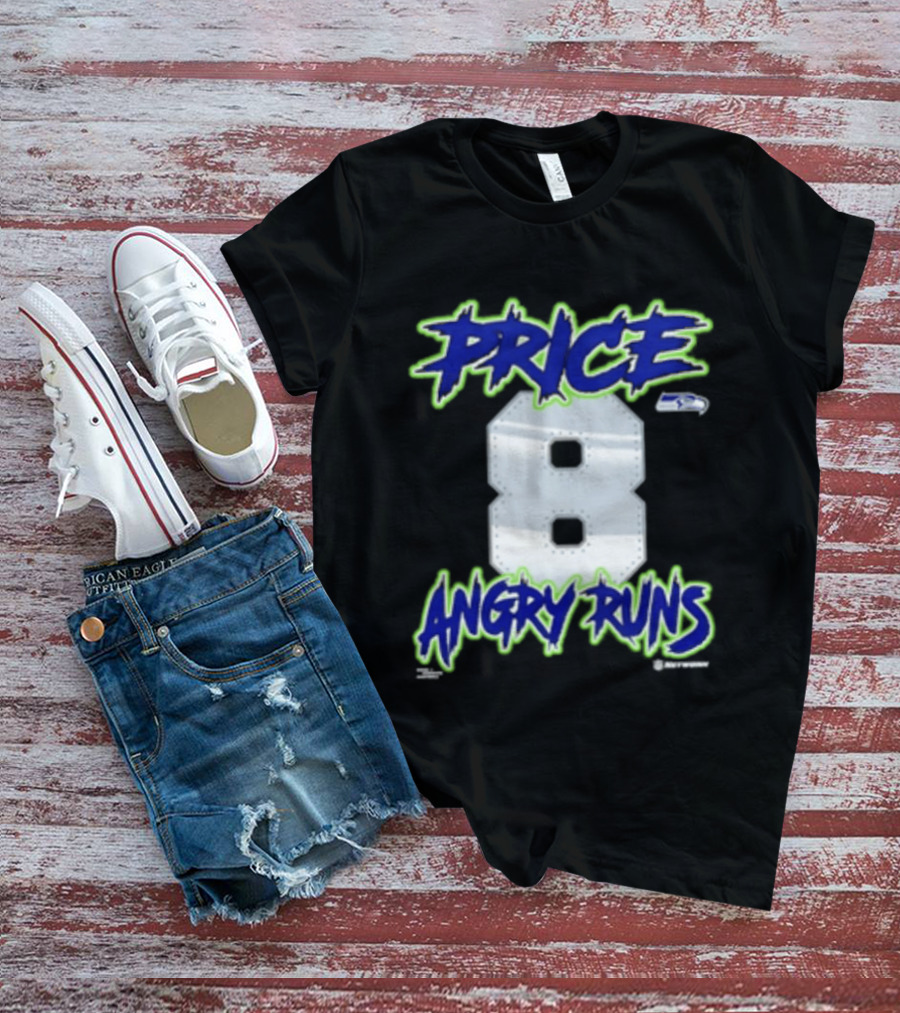 Seattle Seahawks Price 8 Angry Runs 2026 T-Shirt