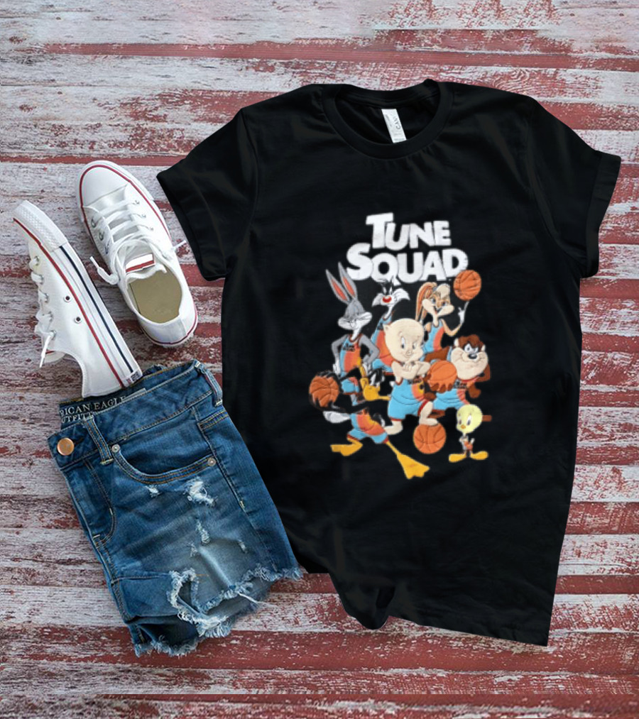 Tune Squad Looney Tunes Characters Basketball Space Jam T-Shirt