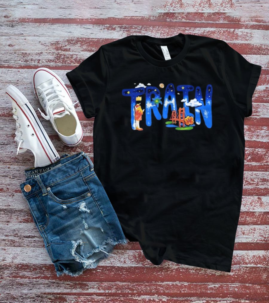 Train Trans Siberian Starry Tour 2026 Golden Gate Bridge Clouds And Stars T-Shirt