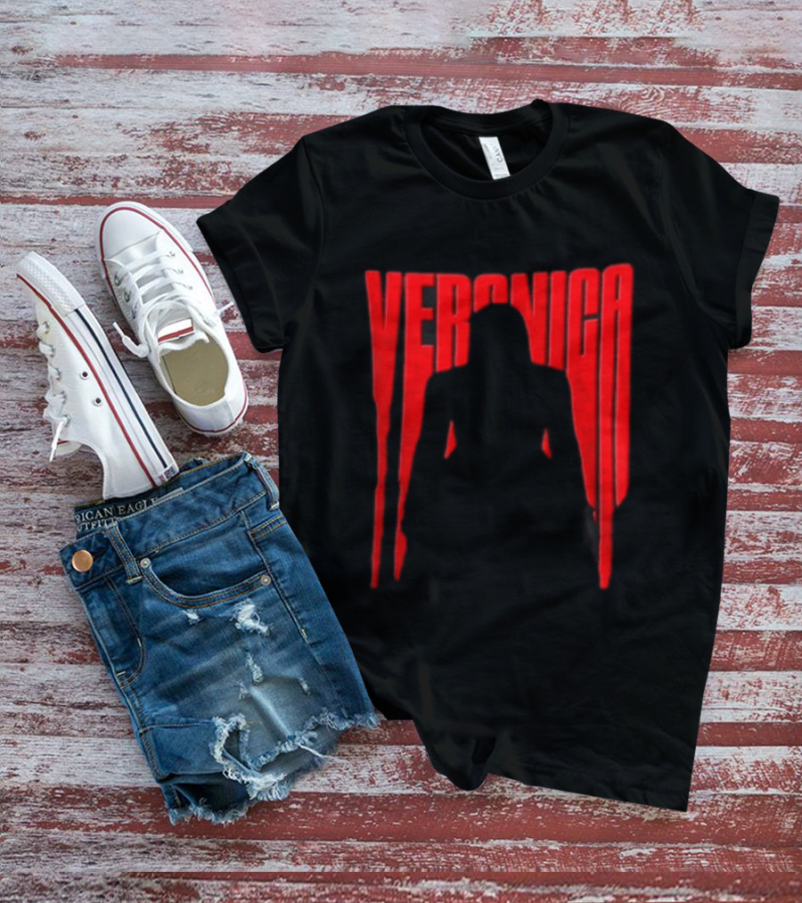 Veronica Red Dripping Font T-Shirt