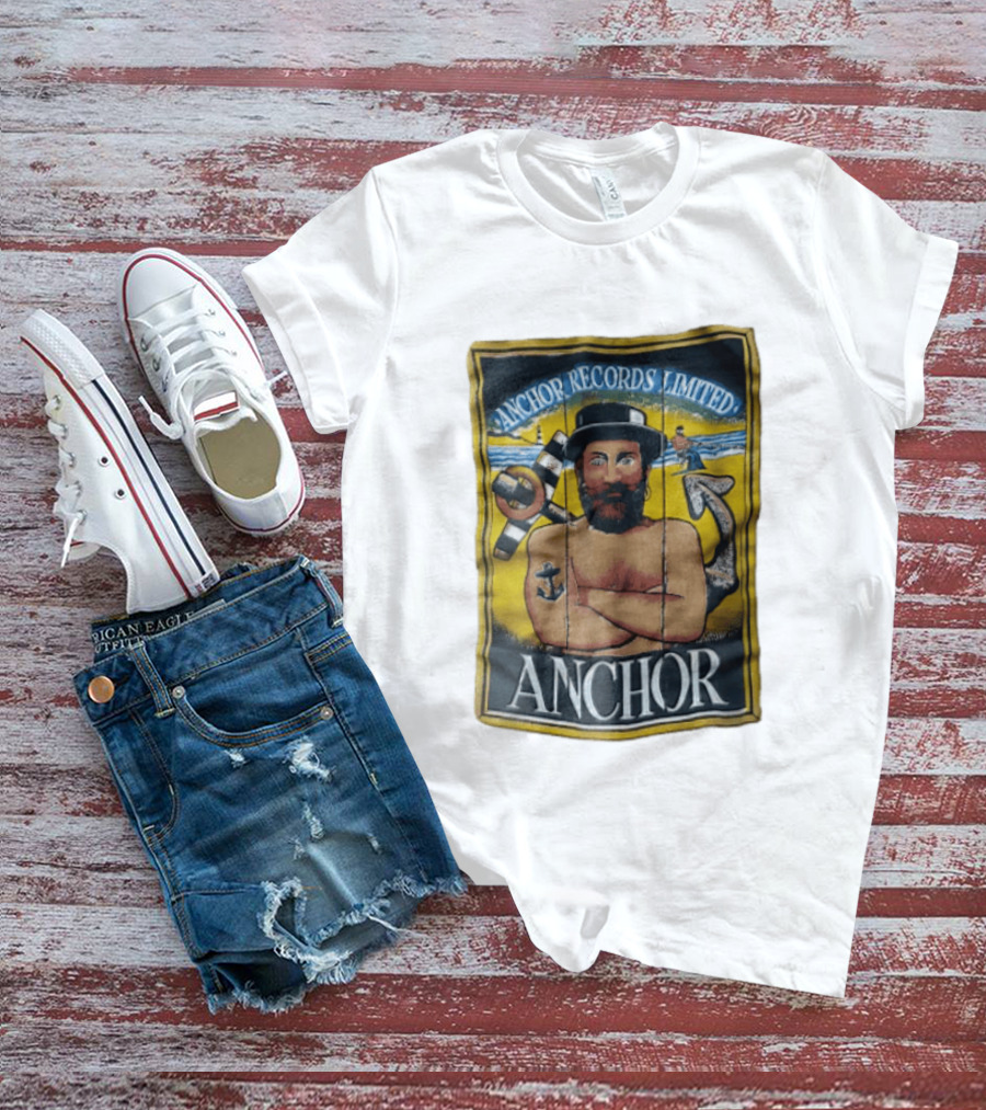 Anchor Records Limited Bearded Sailor With Tattooed Arms T-Shirt
