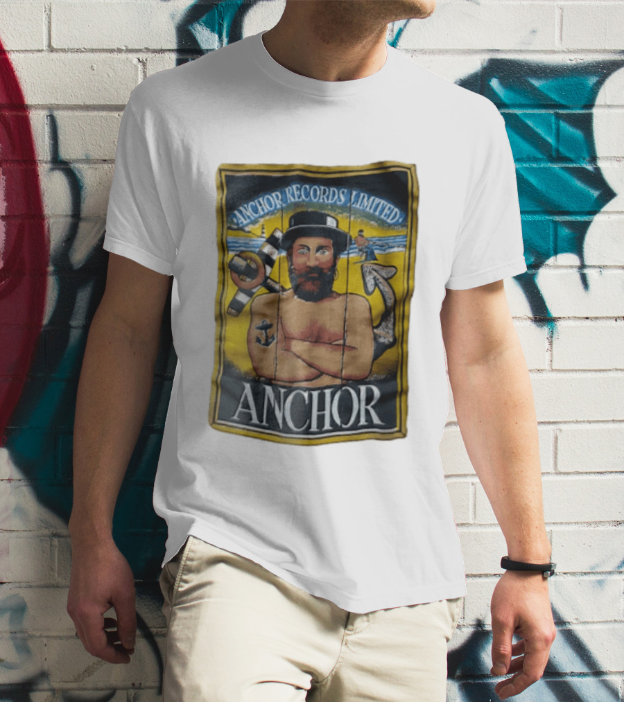 Anchor Records Limited Bearded Sailor With Tattooed Arms T-Shirt